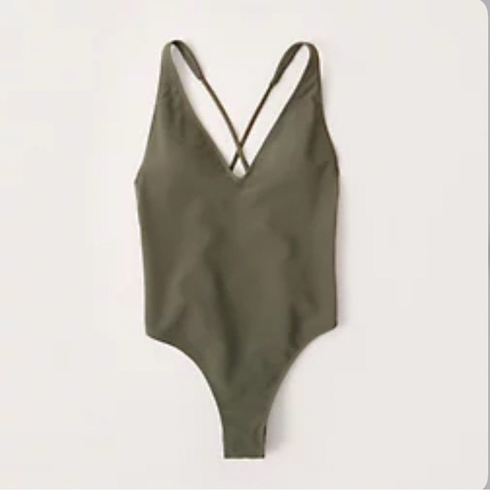 Abercrombie & Fitch Olive Green One Piece Swimsuit